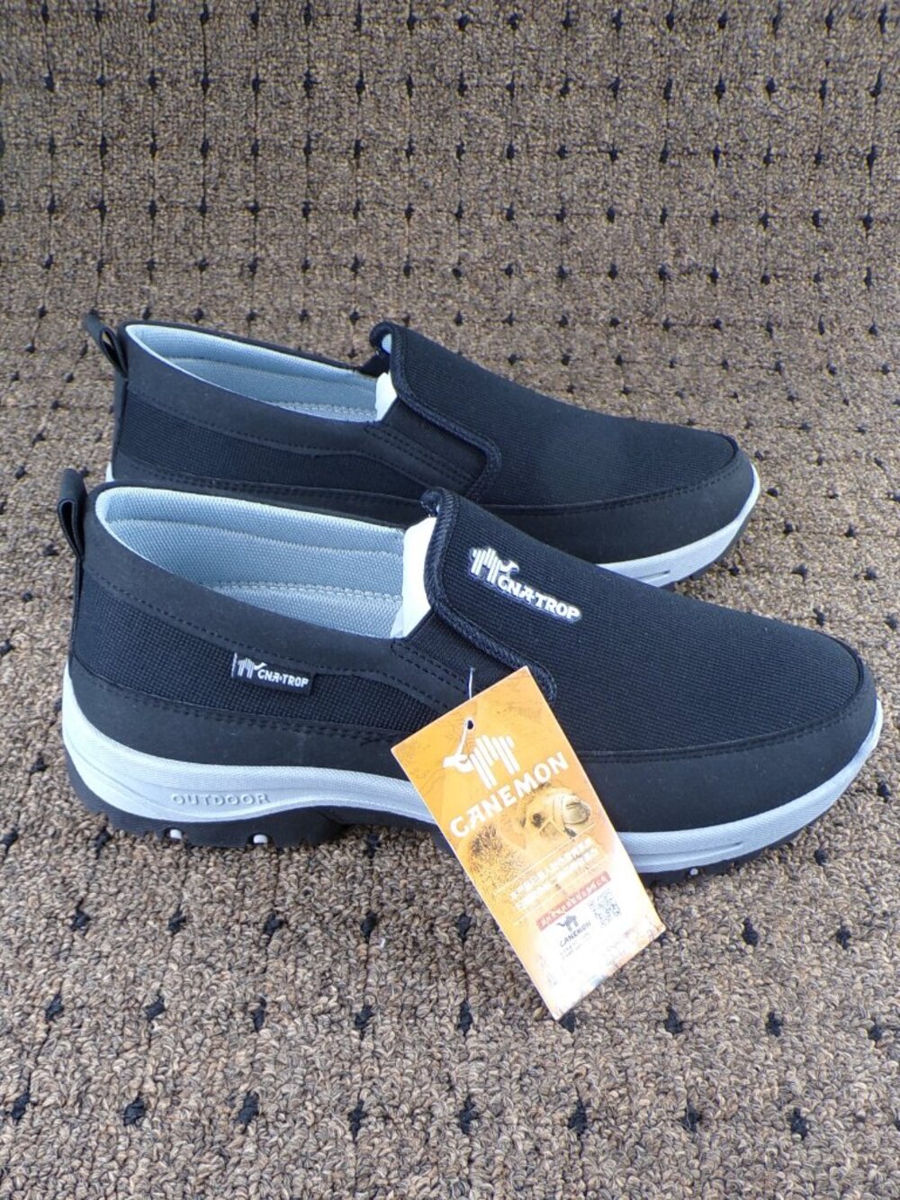 CNA Trop Shoes Men's Black Slip-On Outdoor Sneakers | Size US 9 EU 43 | NWT